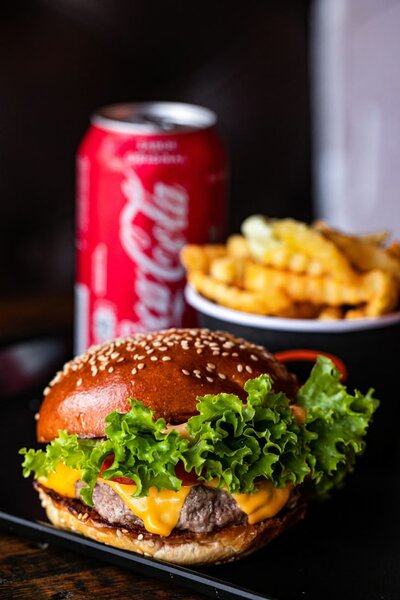 Menu burger savoureux