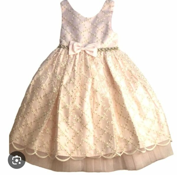 Girls' Party Dress with Bow