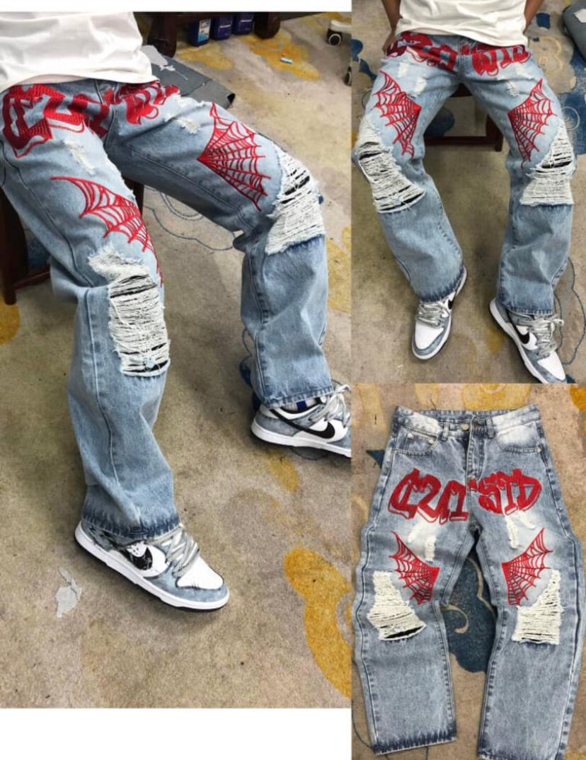 Jeans décontracté avec motif