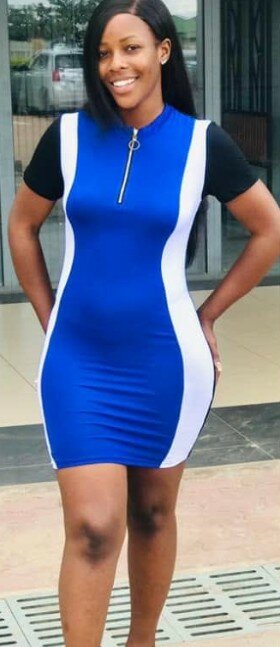 Three-color dress, tight-fitting