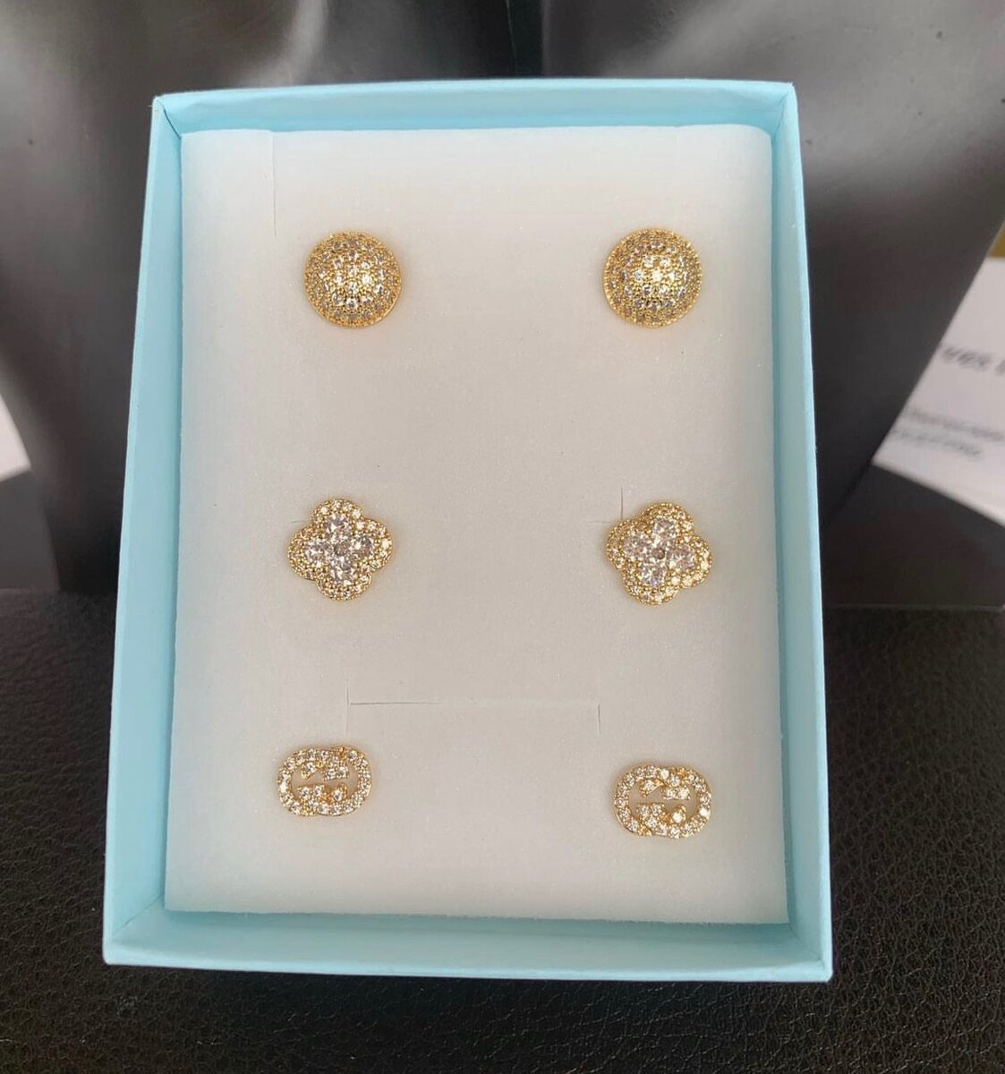Zirconia Stud earring set