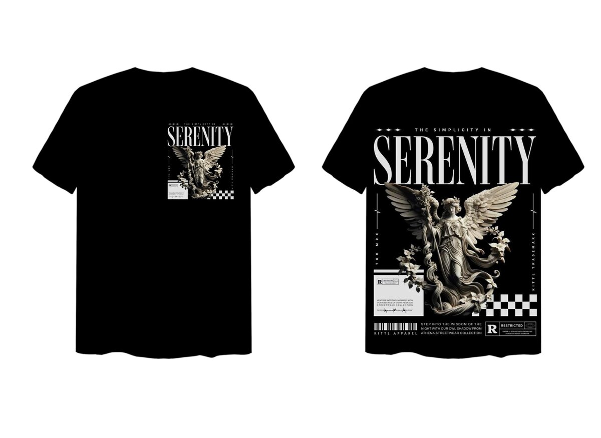 T-shirt Noir 'SERENITY'