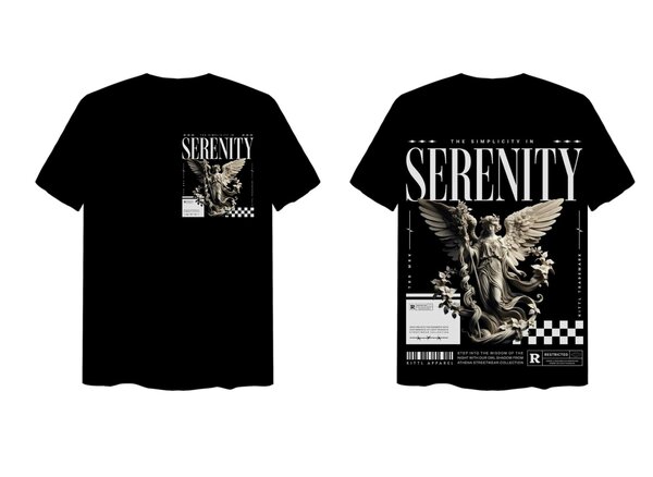 T-shirt Noir 'SERENITY'