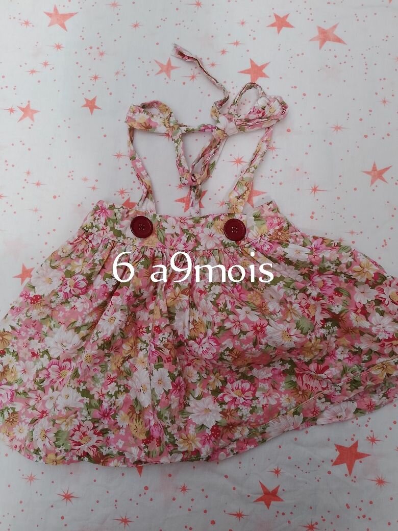 Robe bébé fleurie 6-9 mois
