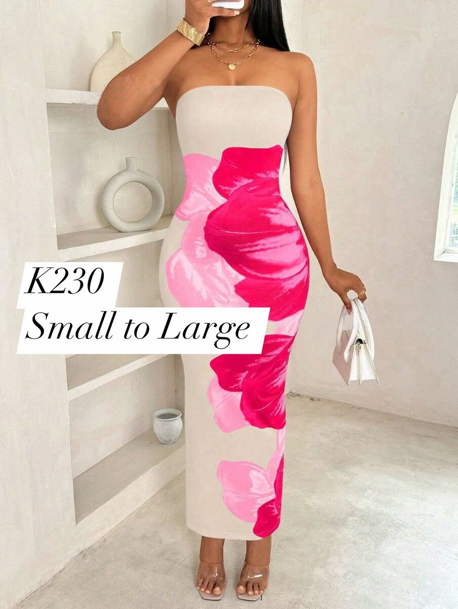 Women's Long Fitted Off-the-Shoulder Print Dress, sizes S-L