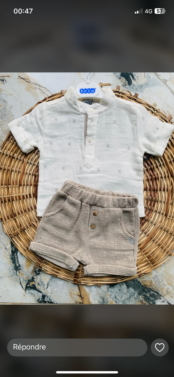 Ensemble bébé élégant été