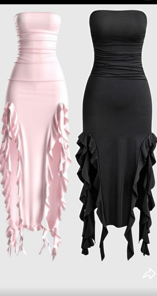 Robe moulante asymétrique