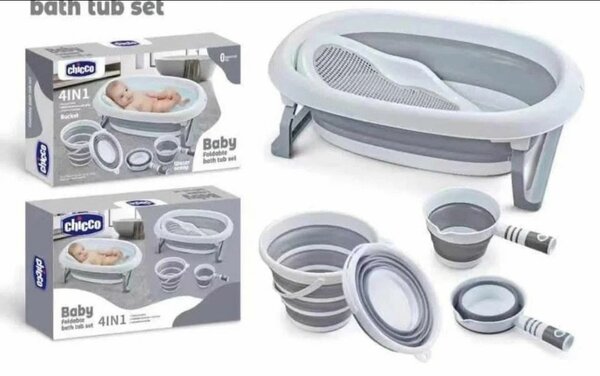 Baignoire bébé pliable 4-en-1
