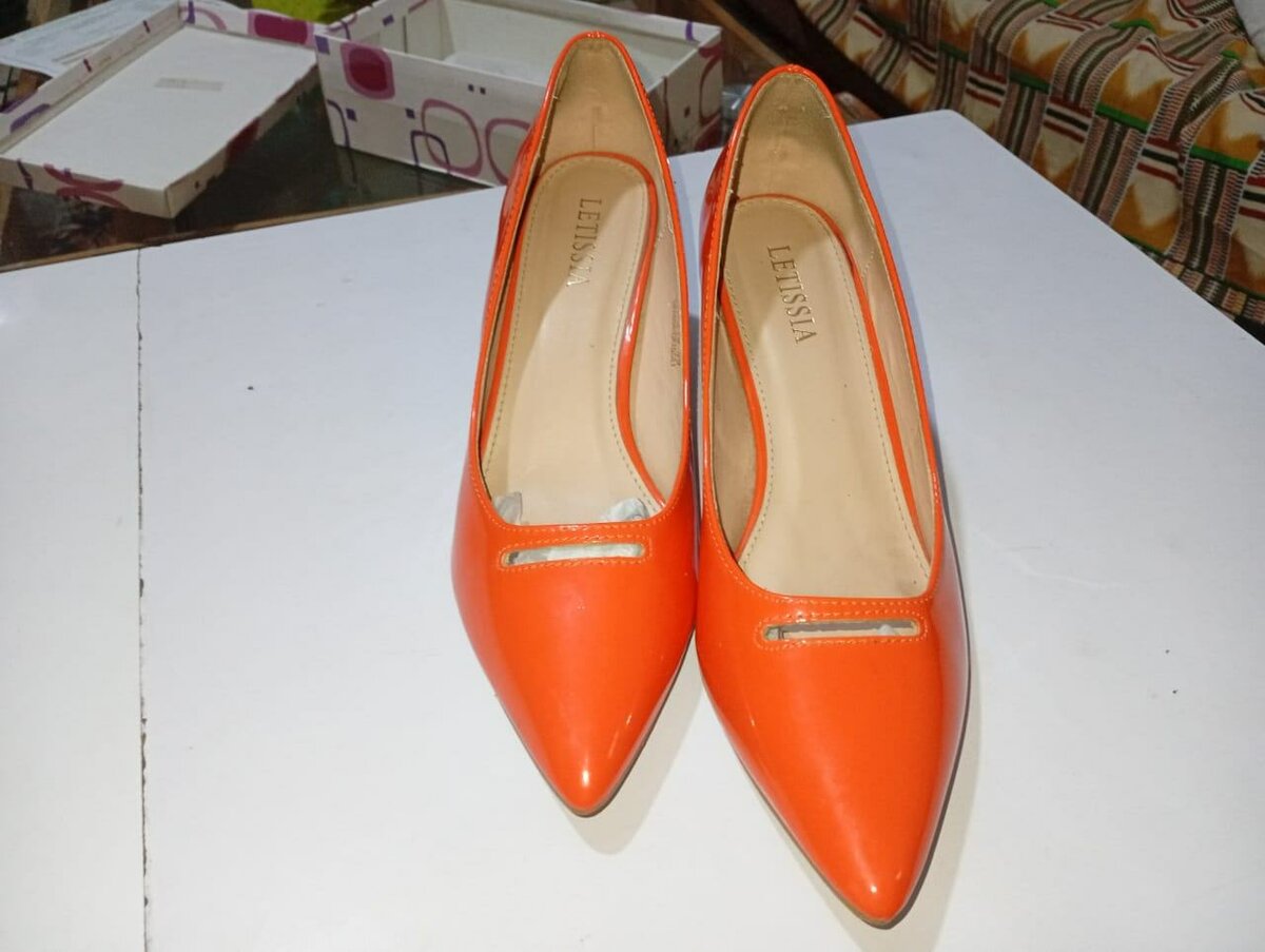 Escarpins élégants orange vif