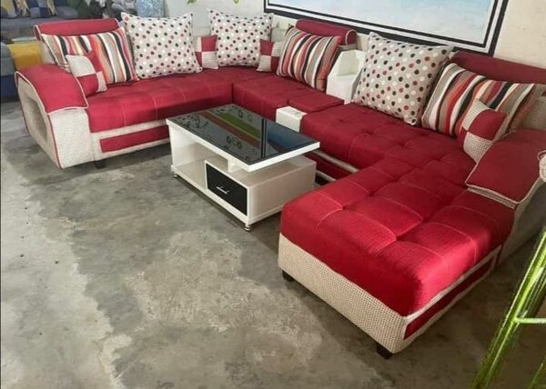 Canapé d'angle moderne rouge