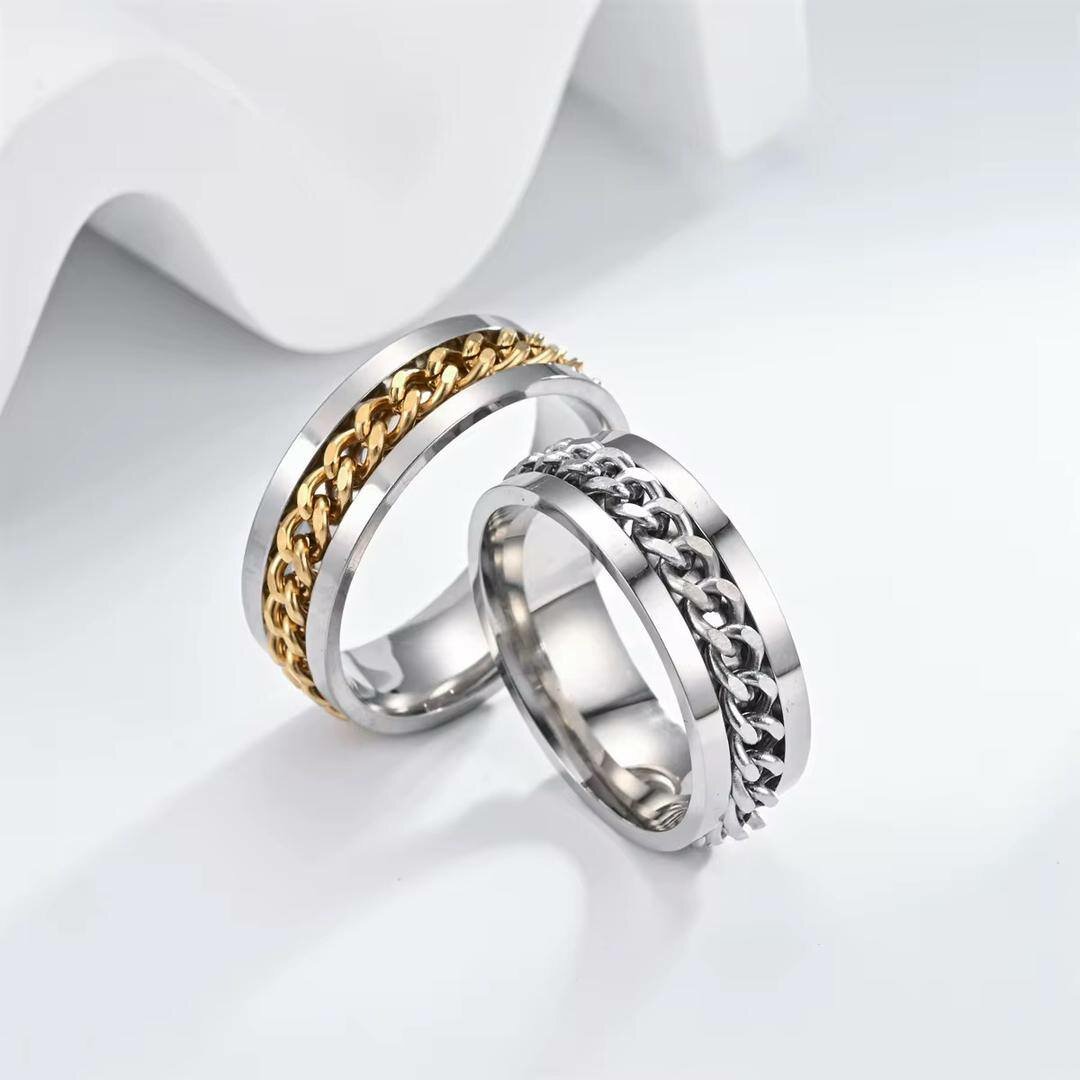 Bague Acier Tressée Bicolore