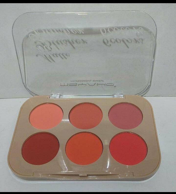 MSYAHO 6 in 1 Matte Blusher Palette