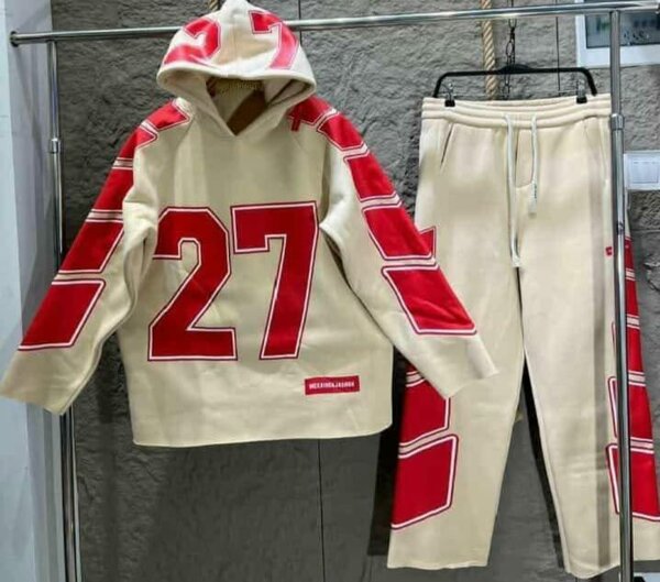 Ensemble survêtement homme rouge et blanc