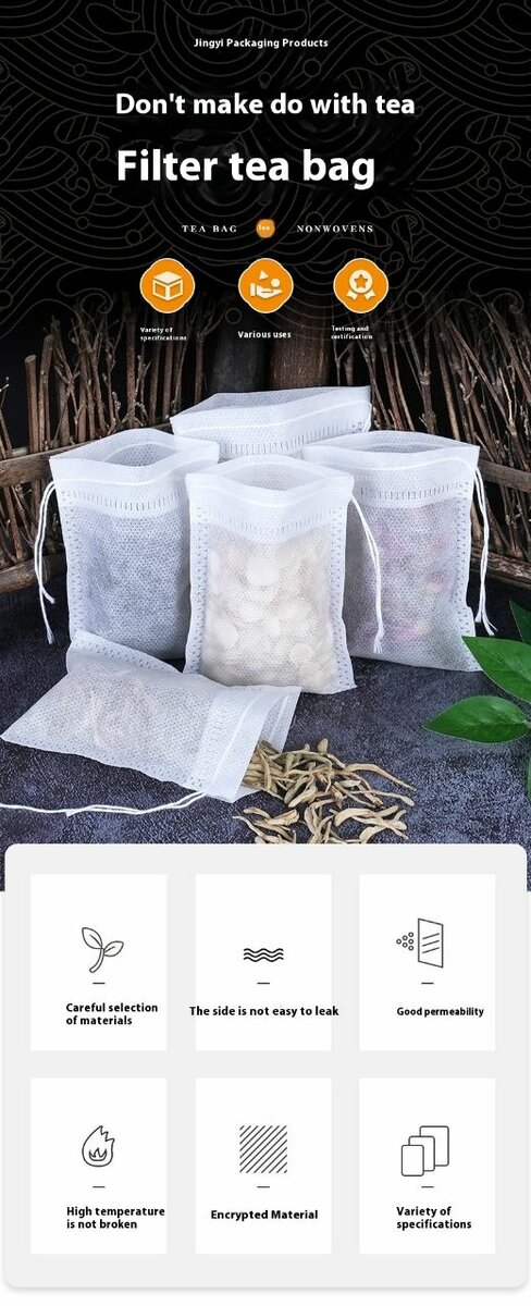 Sachet de filtre à thé réutilisable