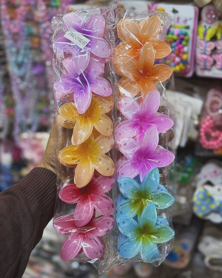 Pince à Cheveux Fleurs Colorées