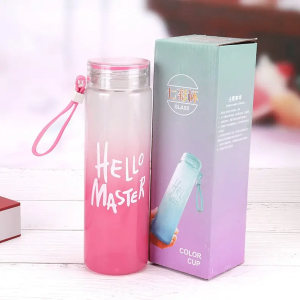 Bouteille en verre Hello Master