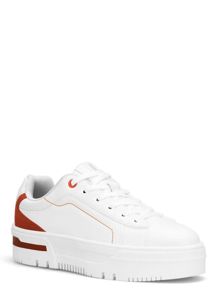 Sneakers Blancs à Semelle Épaissie