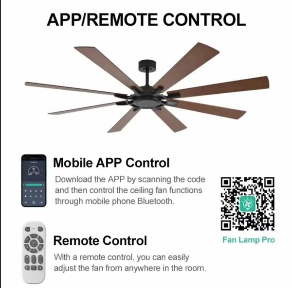 Smart Ceiling Fan with Remote