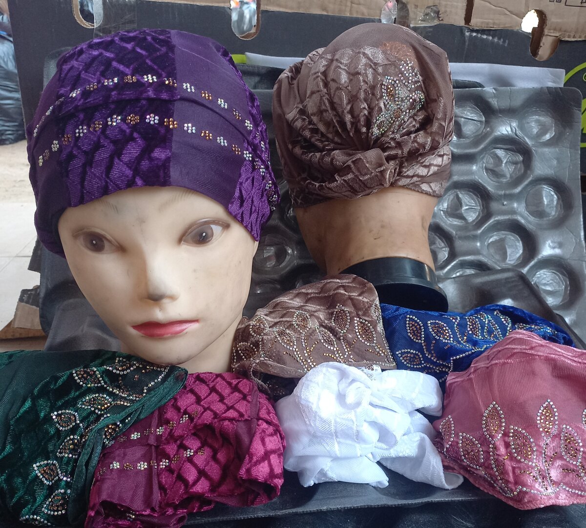 Turbans élégants en soie