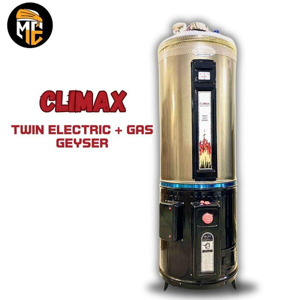 CLIMAX Twin (Electric + Gas) Heavy Gauge Geyser 35 Gallon