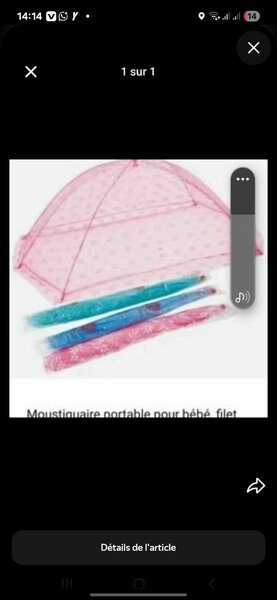 Moustiquaire portable bébé