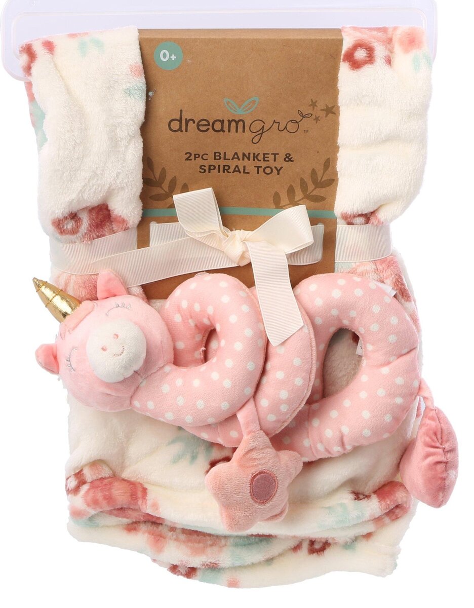 Dreamgro 2pc Blanket and spiral Toy