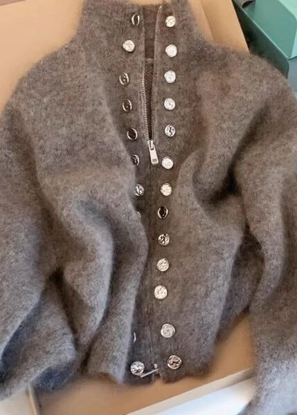 Veste en laine zippée