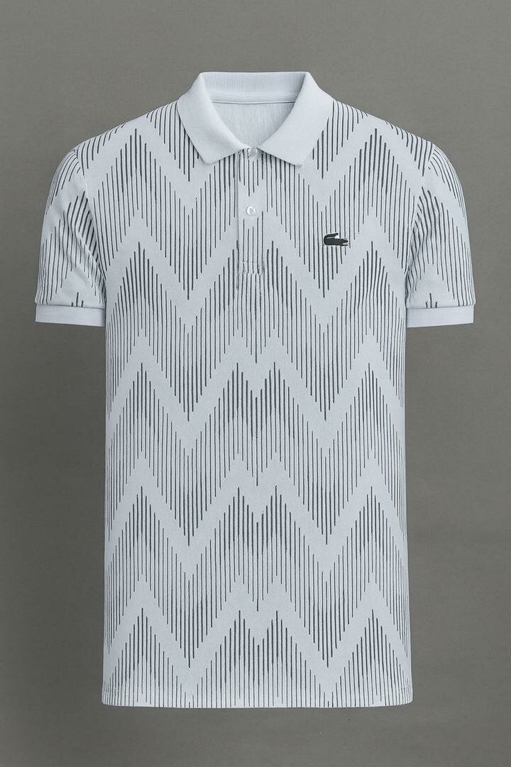 Polo Lacoste à motifs tendance