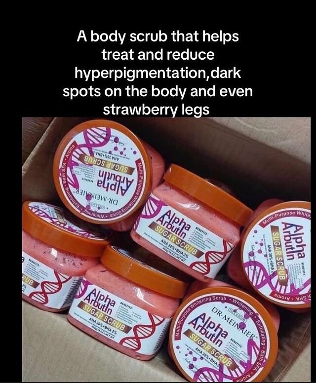 AlphaArbutin sugar scrub