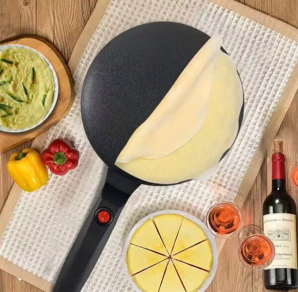 Poêle à crêpes antiadhésive rouge