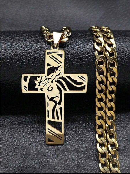 Pendentif Croix Dorée Homme