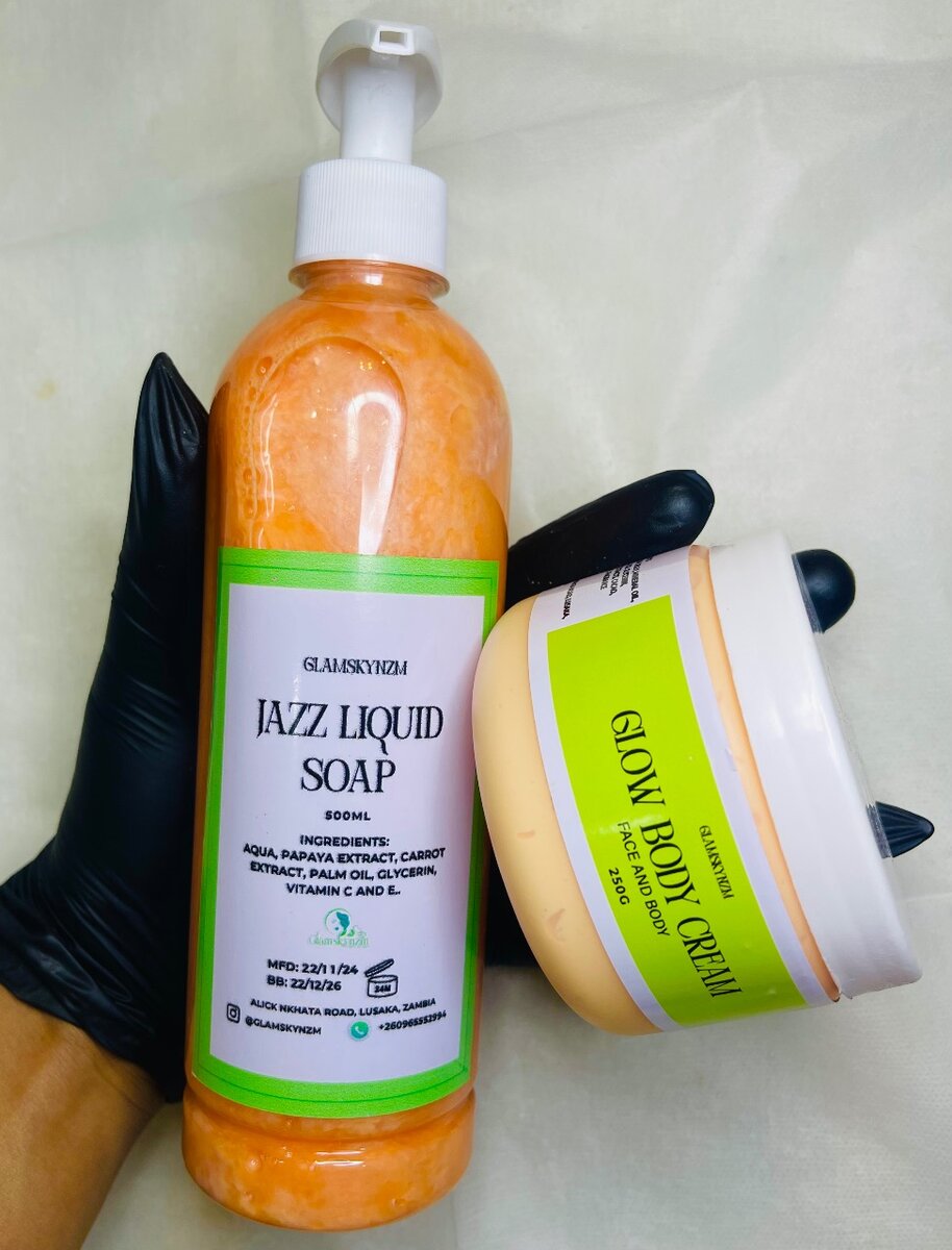 Body lotion and Jazz Liquid Soap