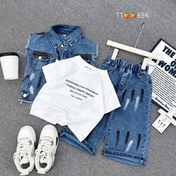 Kids Denim Outfit Set