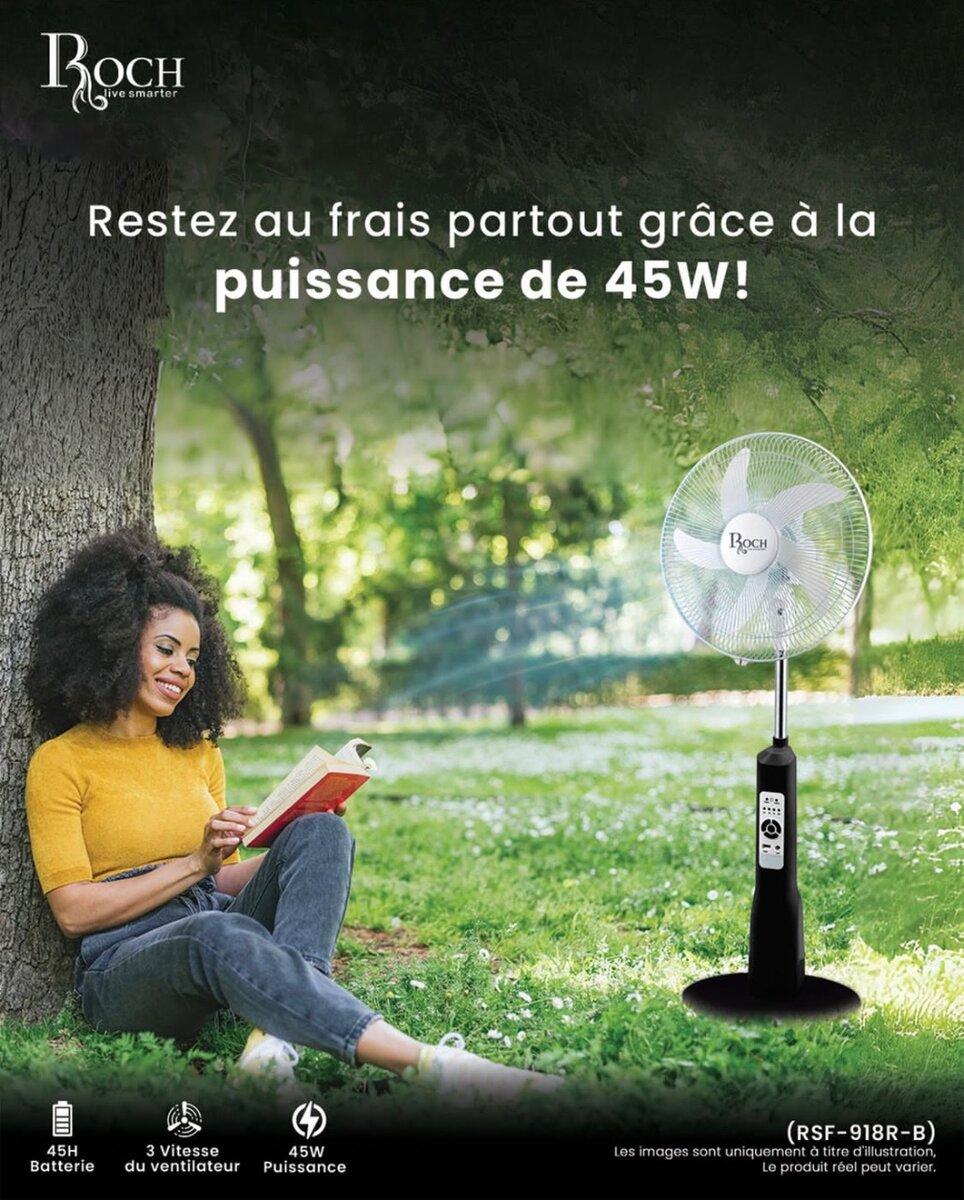 Ventilateur rechargeable - RSF 918R - Télécommandé