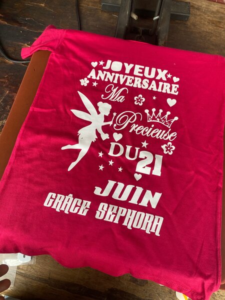 T shirt d´anniversaire