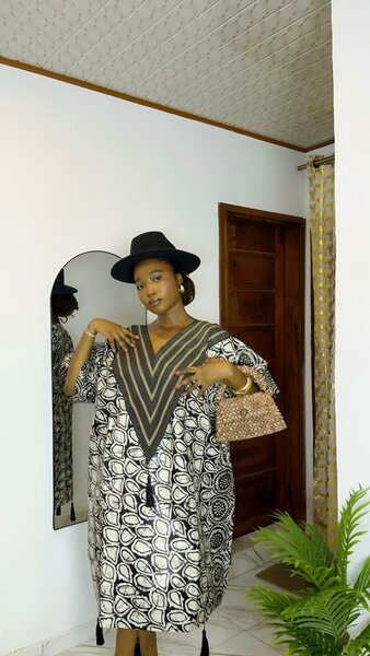 Boubou Kampala bande tissé