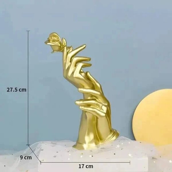 ROSE IN HAND FIGURINE ABSTRACT