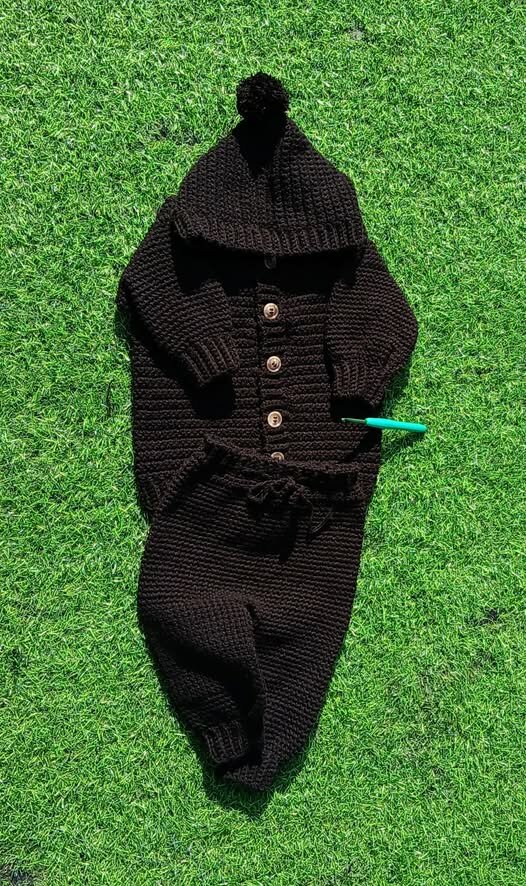 Crochet fleece romper 