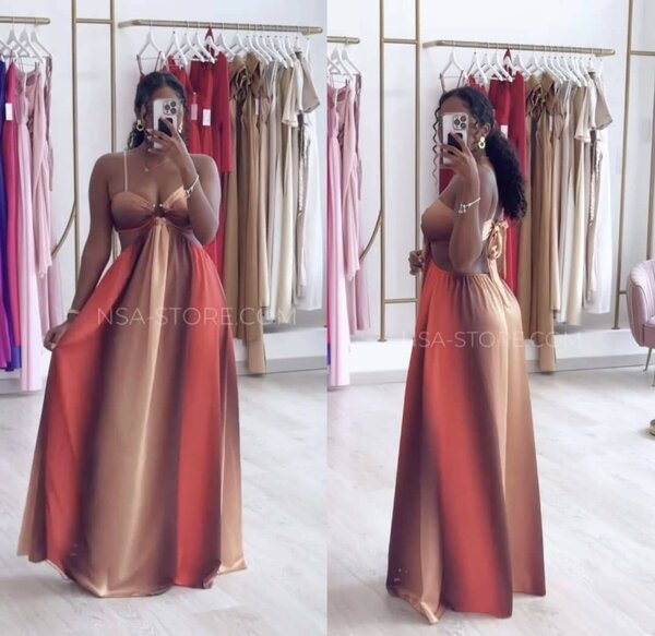 Robe longue élégante en dégradé