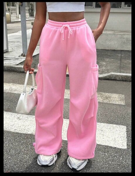 Pantalon cargo rose femme