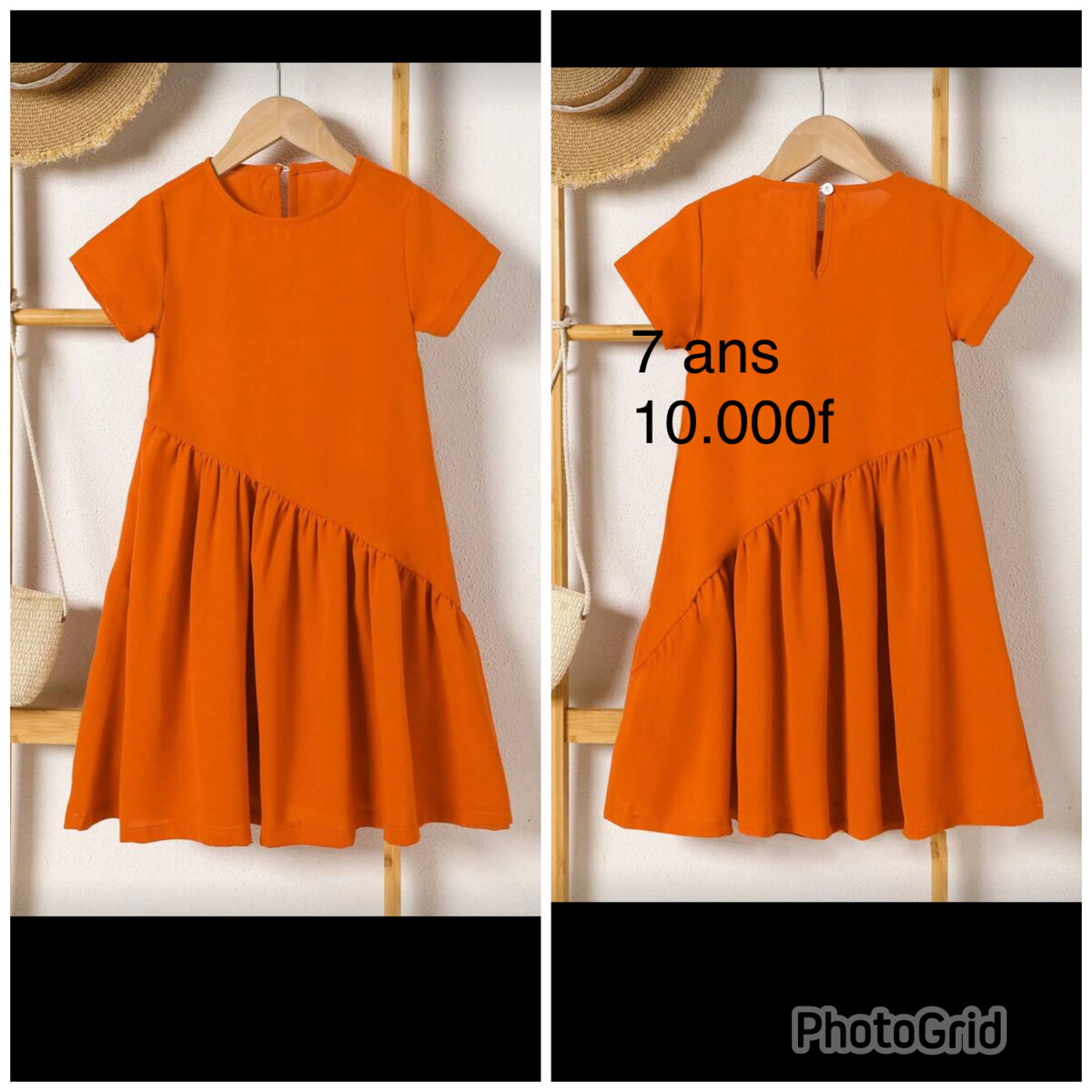 Robe enfant orange élégante