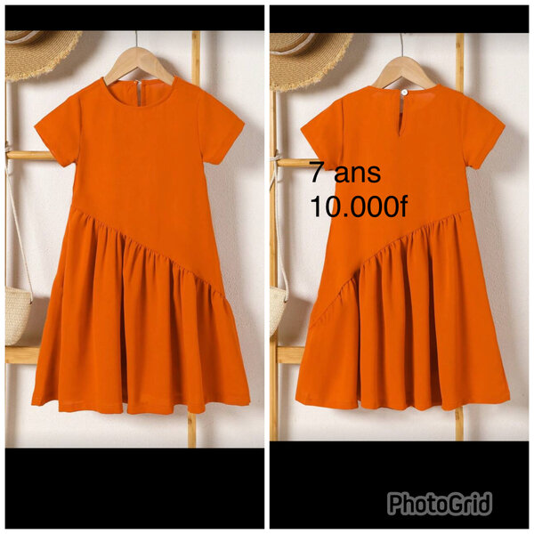 Robe enfant orange élégante