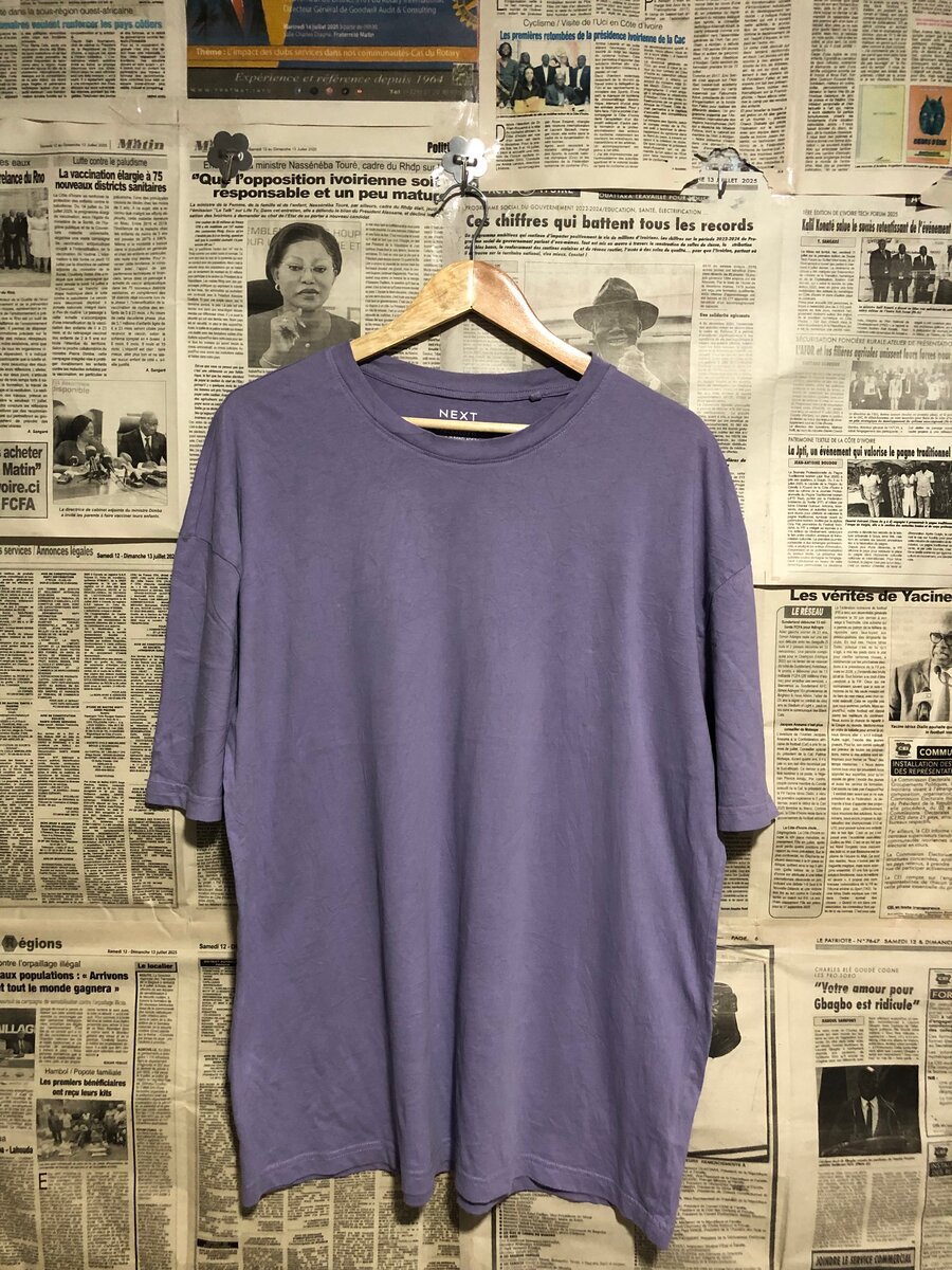 T-shirt violet unisexe en coton