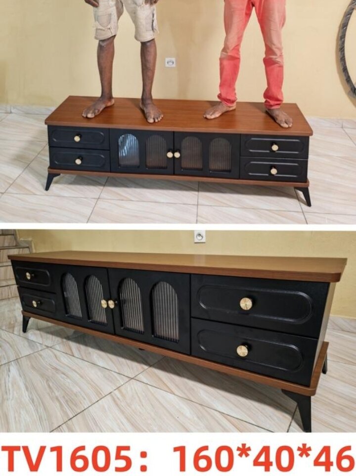 Meuble TV moderne bois et métal