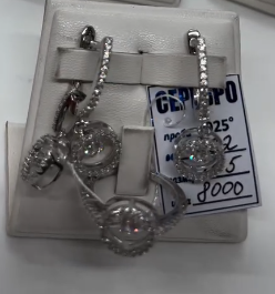 Роскошный комплект из чистого серебра 925 пробы•