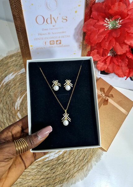 Set de Bijoux Doré Élégant