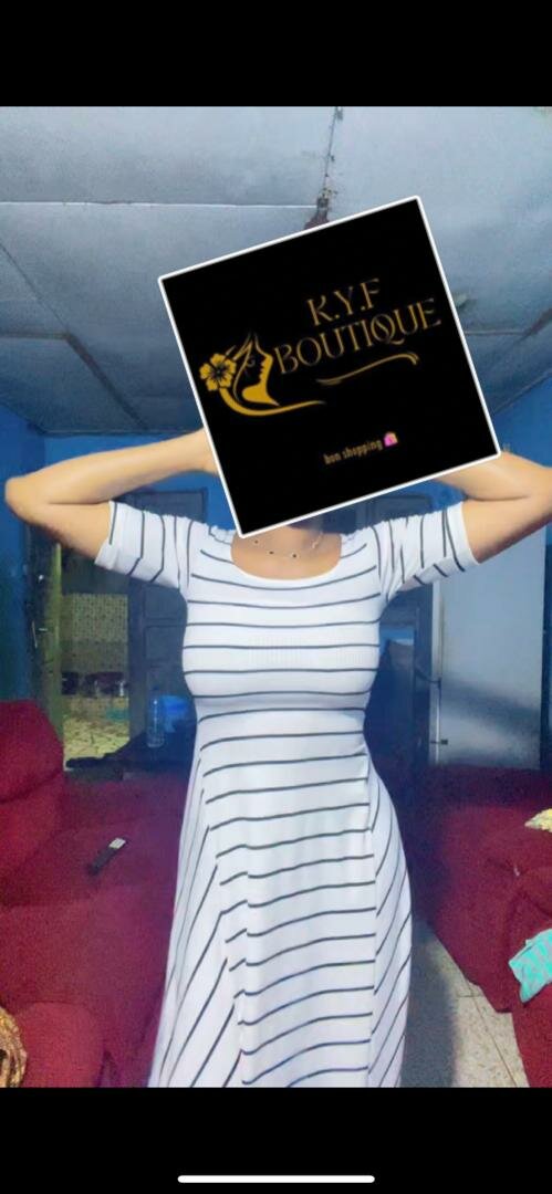 Robe Rayée Élégante Femme