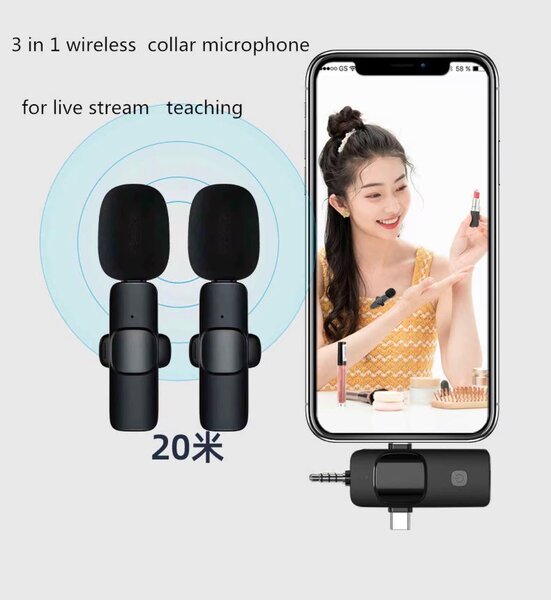 Microphone sans fil 3 en 1