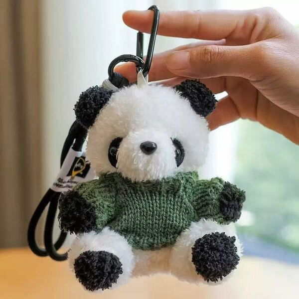 Porte-clés en peluche panda mi