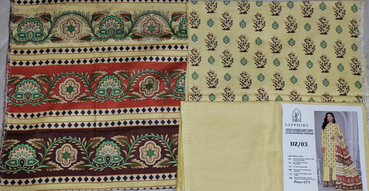 Beautiful 3 piece khaddar suit for women